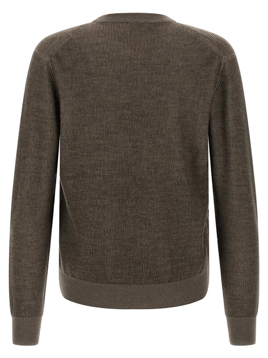 Brioni Brown Cashmere Cardigan