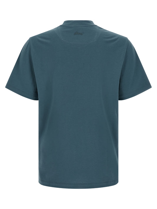 Brioni Blue Cotton T-Shirt