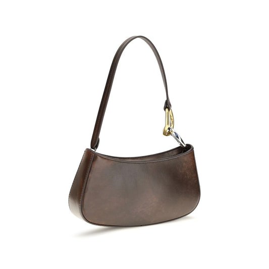 Staud Brown Calf Leather Bos Taurus Shoulder Bag