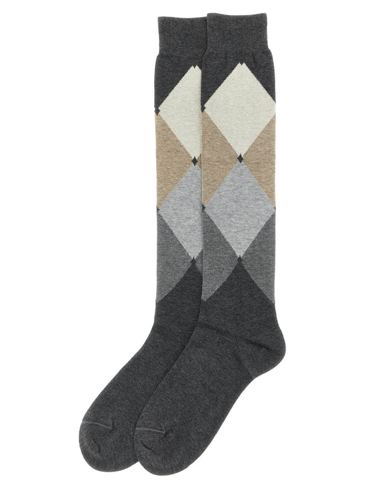Ballantyne Gray Cotton Socks