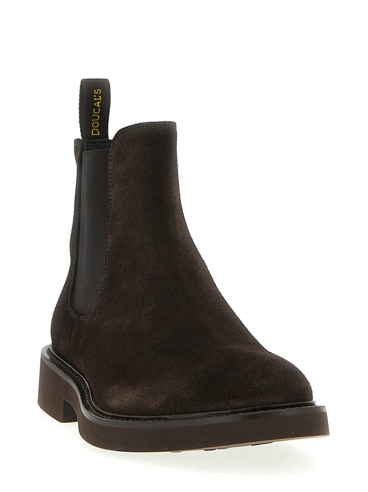 Doucal's Brown Calfskin Chelsea Boots