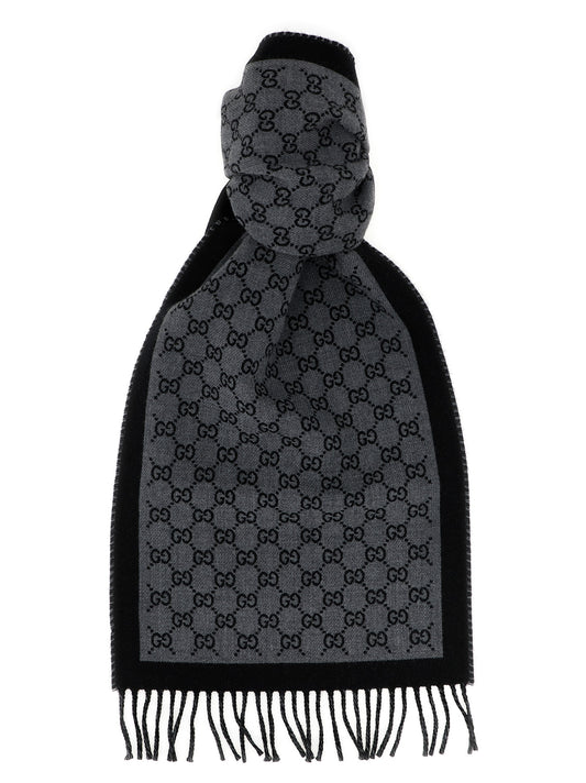 Gucci Gray Wool Scarf