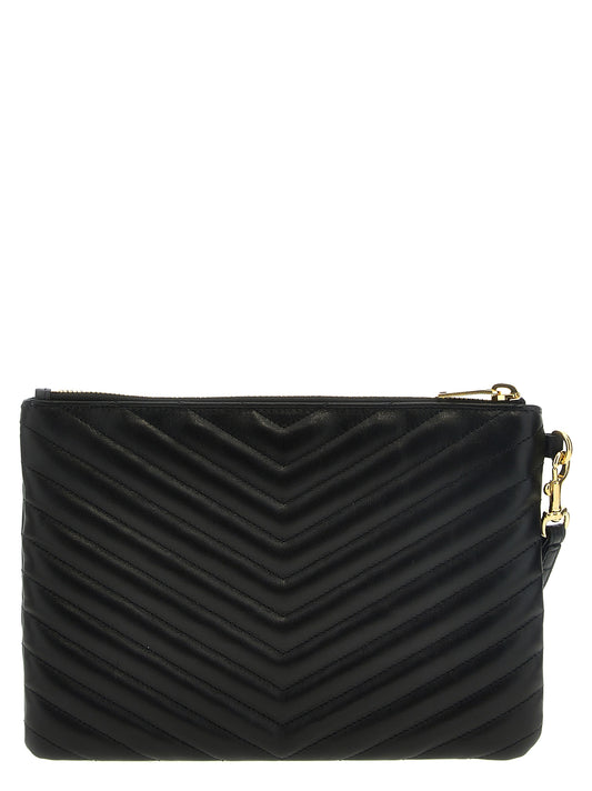 Saint Laurent Black Calfskin Clutch Bag