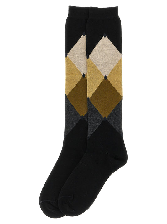 Ballantyne Black Cotton Socks