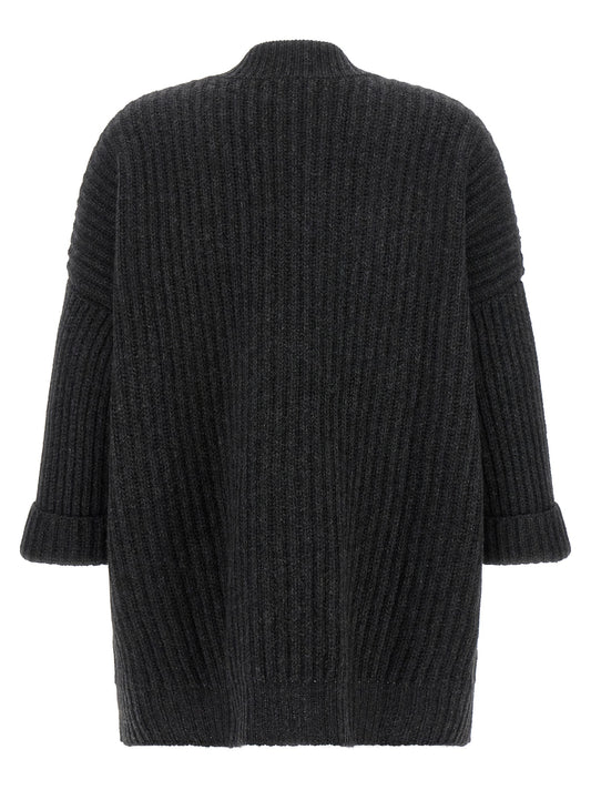 BE YOU Gray Cashmere Cardigan