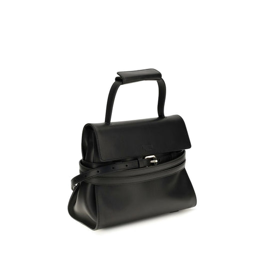 Moschino Black Calf Leather Bos Taurus Shoulder Bag