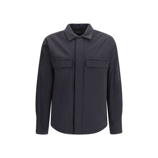 LAMINAR Black Polyamide Full-Length Jacket