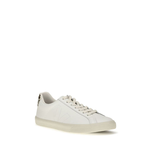 Veja White Calf Leather Bos Taurus Low Top Sneakers