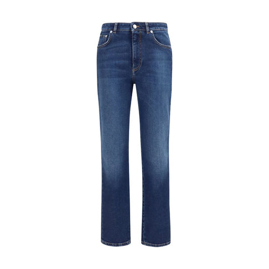 Dolce & Gabbana Blue Cotton Straight-Leg Jeans