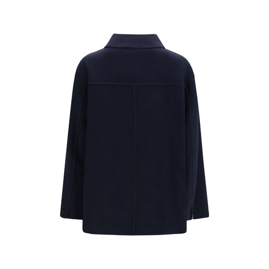 'S Max Mara Blue Wool Oves Aries Coat