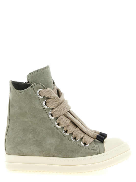 Rick Owens Bicolor Calfskin High Top Sneakers