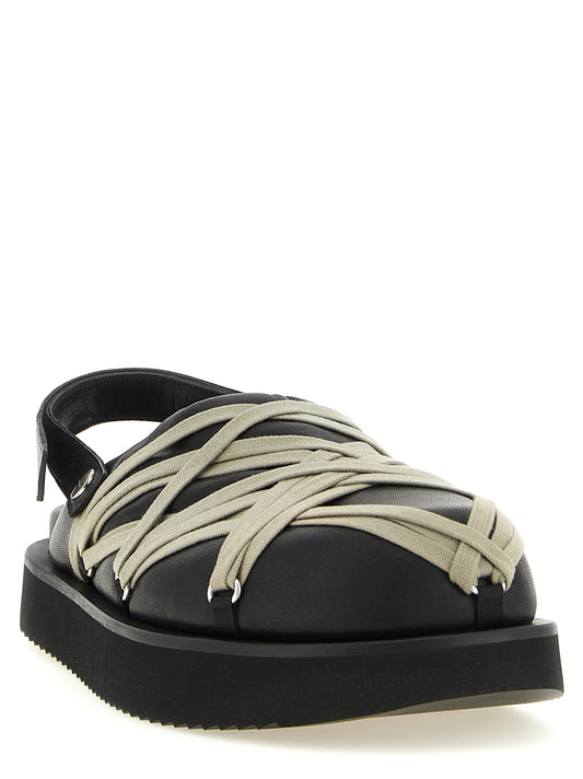 Rick Owens Black Ramie Mules