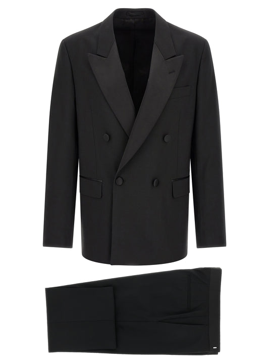 Lardini Black Virgin Wool Tuxedo