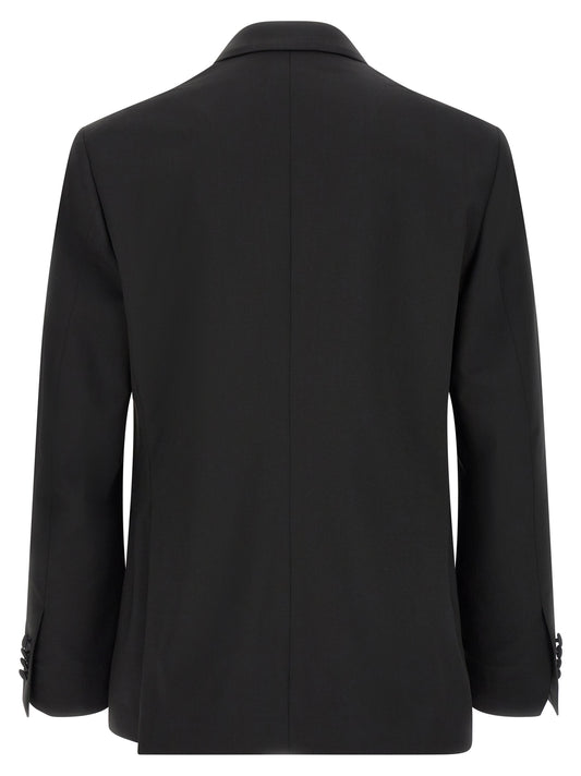 Lardini Black Virgin Wool Tuxedo
