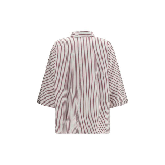 'S Max Mara Red Cotton Pattern Shirt