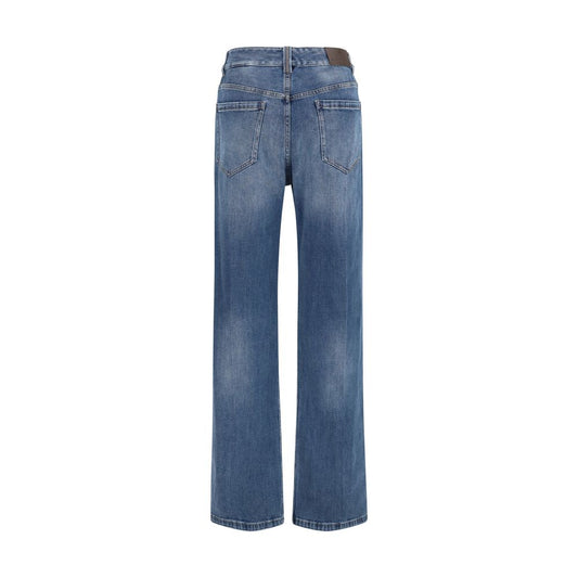 Brunello Cucinelli Blue Cotton Relaxed Fit Jeans