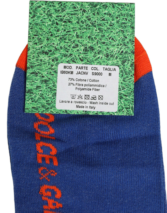 Dolce & Gabbana Men Multicolor Cotton Mid Calf Accessory Socks