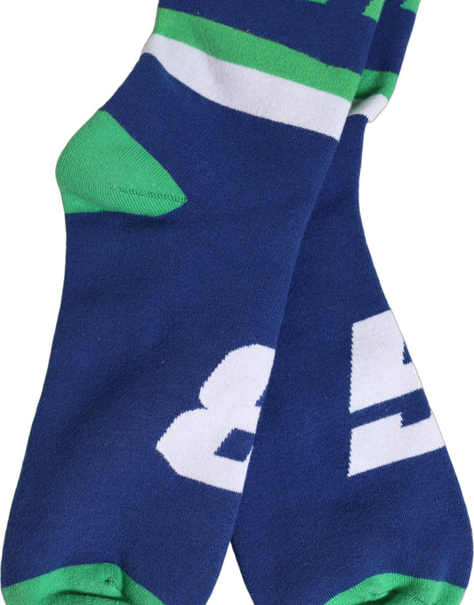 Dolce & Gabbana Men Multicolor Cotton Knee High Accessory Socks