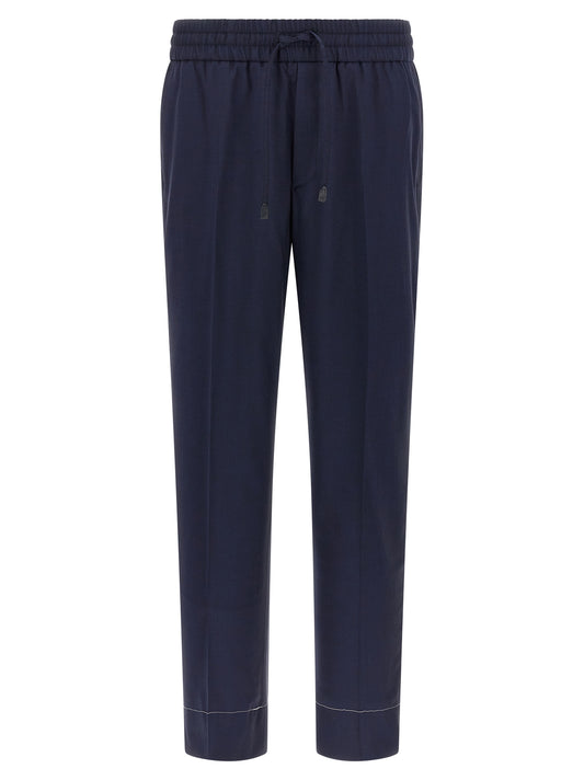 Brioni Blue Wool Casual Pants