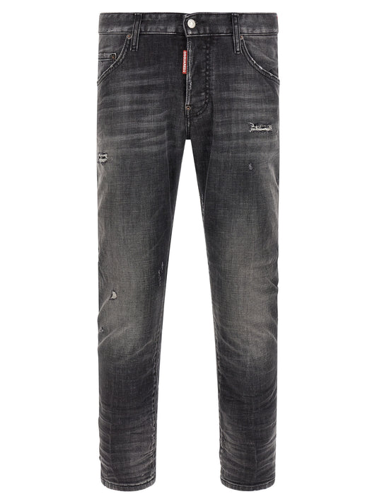 Dsquared² Gray Cotton Skinny Jeans