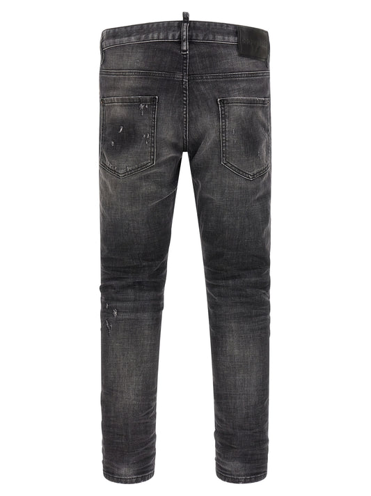 Dsquared² Gray Cotton Skinny Jeans