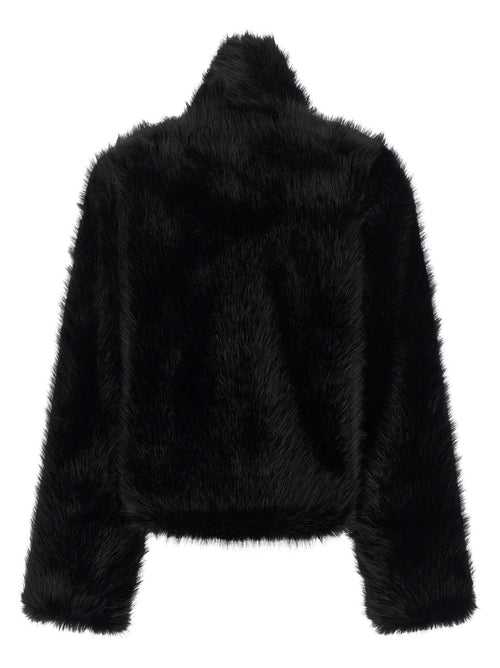 B&B COUTURE Black Polyester Full-Length Jacket