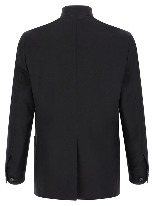 Lardini Black Virgin Wool Blazer