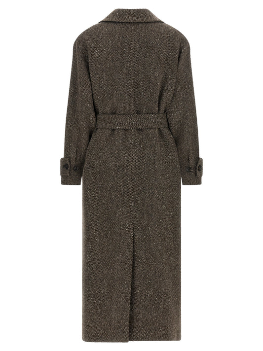 Kiton Brown Virgin Wool Coat