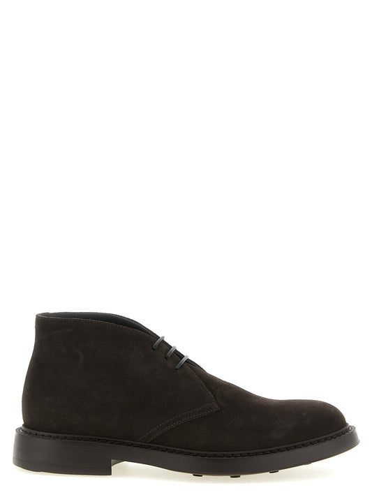 Doucal's Brown Lamb Leather Ankle Boots