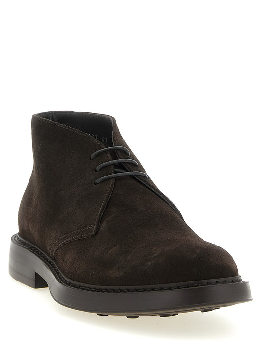 Doucal's Brown Lamb Leather Ankle Boots