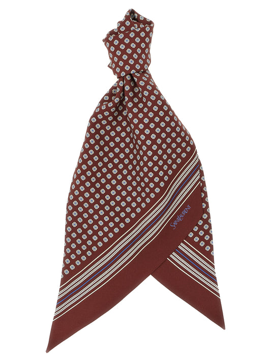 Saint Laurent Bordeaux Silk Foulard