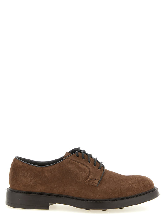 Doucal's Brown Lamb Leather Oxfords And Derbies