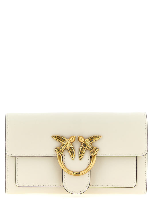PINKO White Calfskin Cardholder