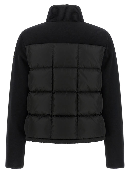 Moncler Black Virgin Wool Cardigan