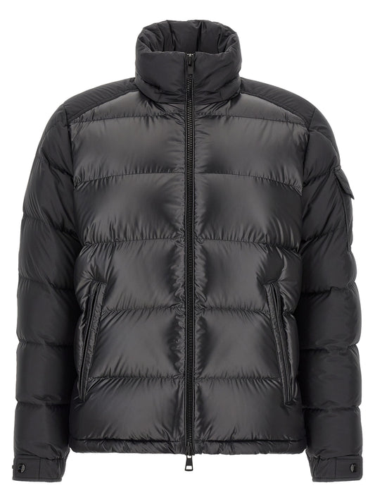 Moncler Black Polyester Full-Length Jacket