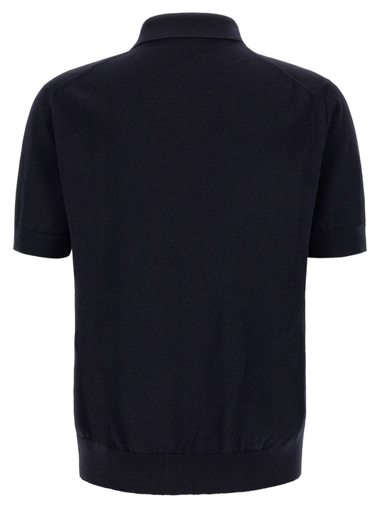 Dolce & Gabbana Blue Virgin Wool Polo Shirt