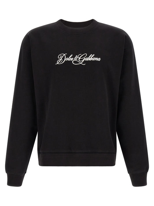 Dolce & Gabbana Black Cotton Sweatshirt