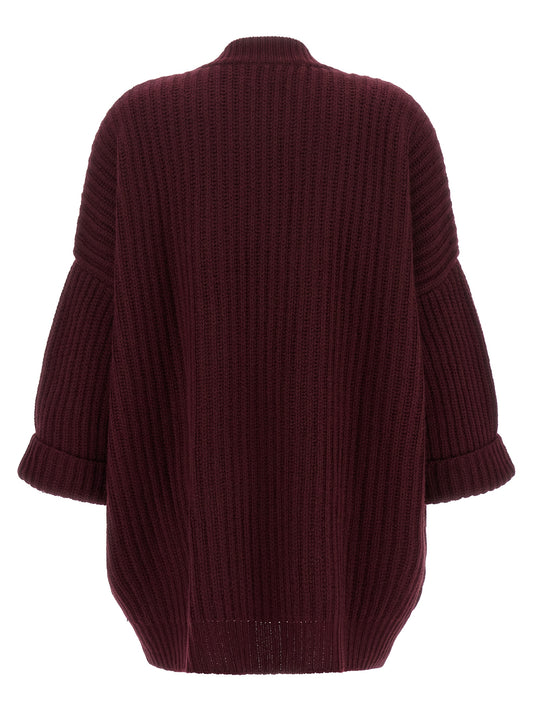 BE YOU Bordeaux Cashmere Cardigan
