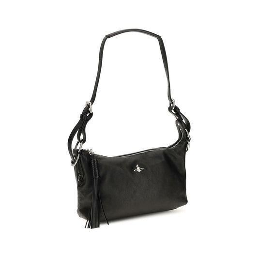 Vivienne Westwood Black Lambskin Shoulder Bag
