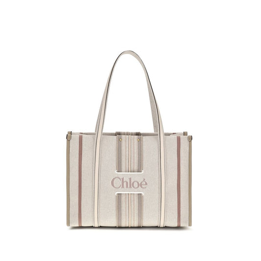 Chloé Beige Cotton Shoulder Bag
