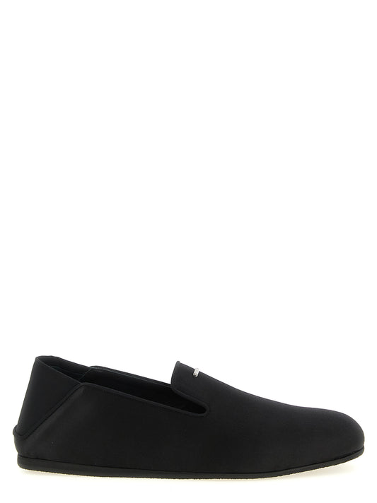 Giuseppe Zanotti Black Viscose Slip-On Loafers