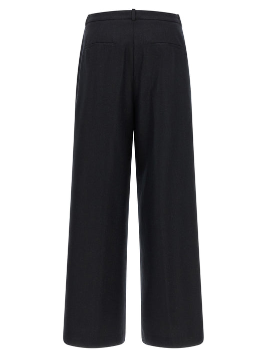 Peserico Blue Virgin Wool Casual Pants