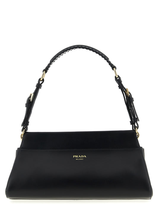 Prada Black Calfskin Shoulder Bag