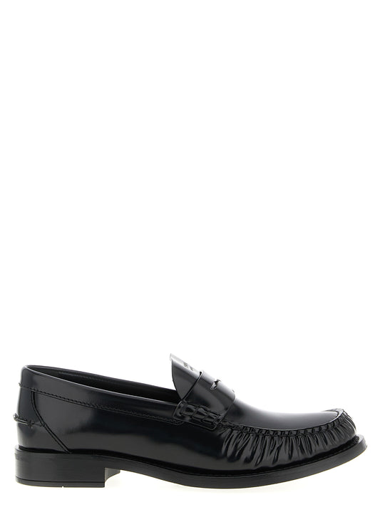 Prada Black Calfskin Slip-On Loafers