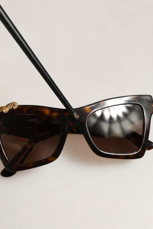 Dolce & Gabbana Brown DG4434 Accent Havana Acetate Frame Sunglasses