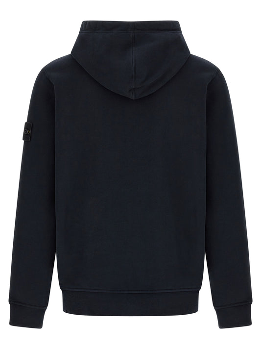Stone Island Blue Cotton Sweatshirt