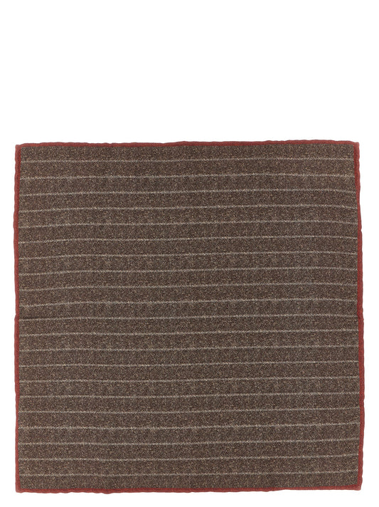 Brunello Cucinelli Brown Silk Scarf