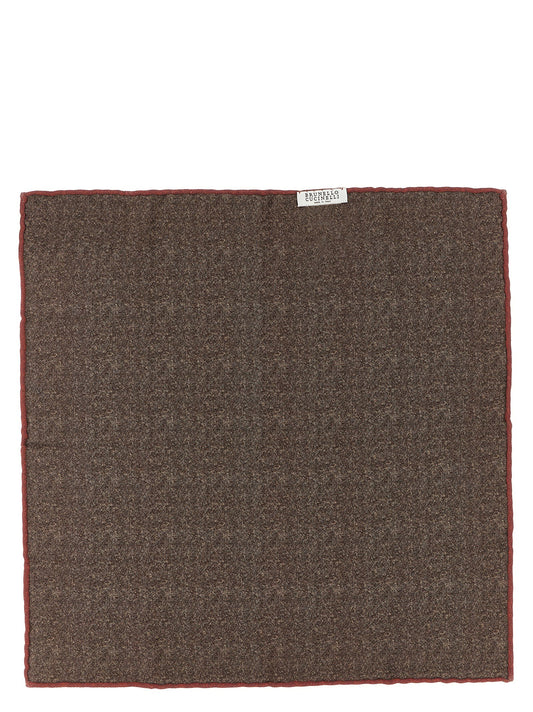 Brunello Cucinelli Brown Silk Scarf