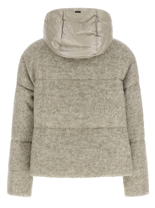 Herno Beige Wool Full-Length Jacket