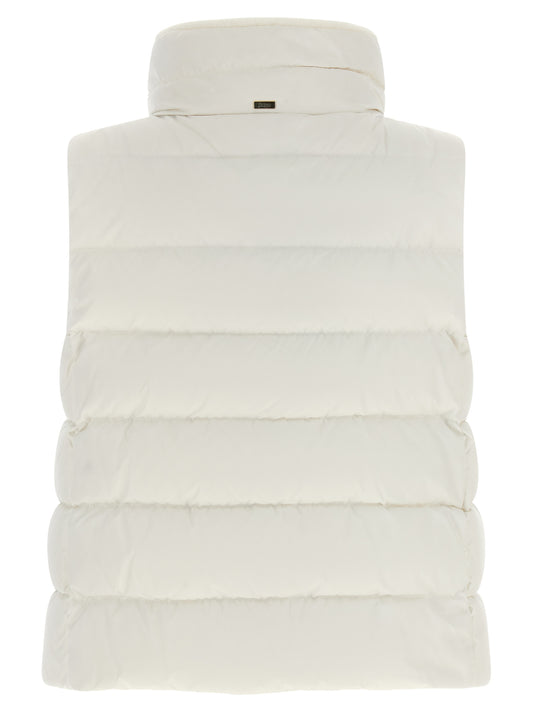 Herno White Polyester Sleeveless Jacket